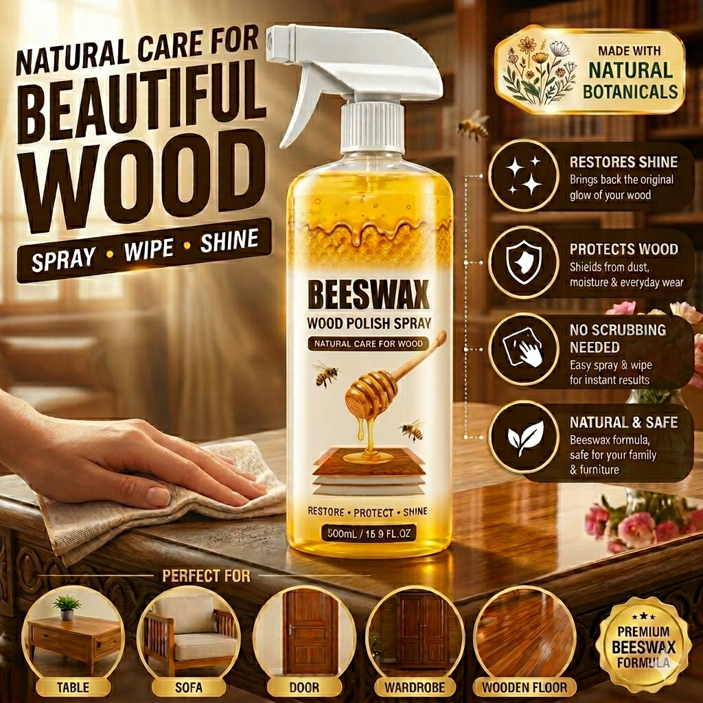 Wood Polish Spray Restore Shine Protect Furniture (Buy 1 Get 1 Free)