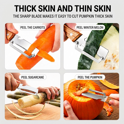 Wood Handle Stainless Steel Peeler - 50% OFF!